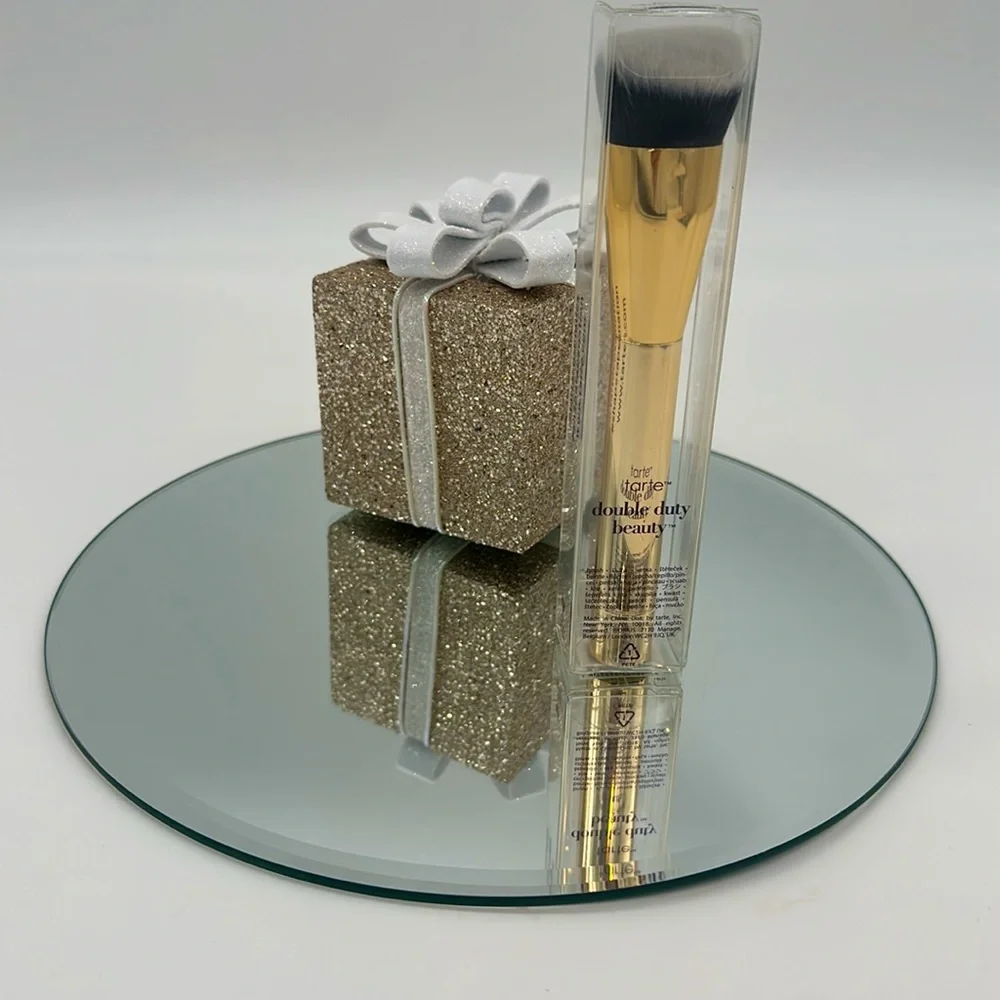 NIB Tarte Double Duty Beauty Air Lift Makeup Brush Gold Handle